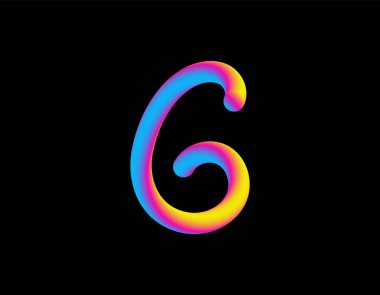 G Harfi Özet Harf Karışım Satırı. Logo simgesi