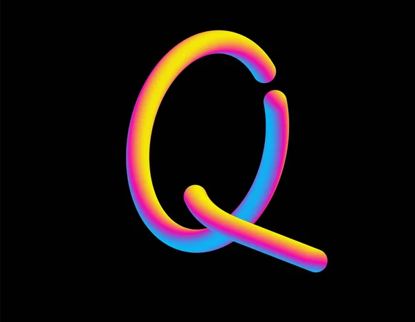 Letter Q. abstracte brief Blend lijn. Logo symbool — Stockfoto