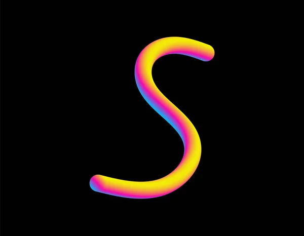 Letter S. Abstract Letter Blend Line. Logo symbol