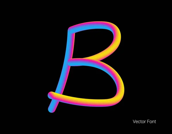 Lettre vectorielle. Abstract Letter Blend Line. Logo symbole — Image vectorielle
