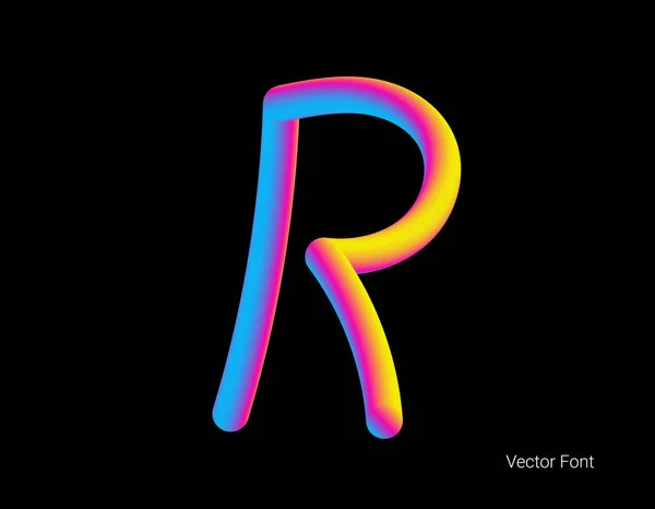 Vector letter. Abstracte letter Blend lijn. Logo symbool — Stockvector