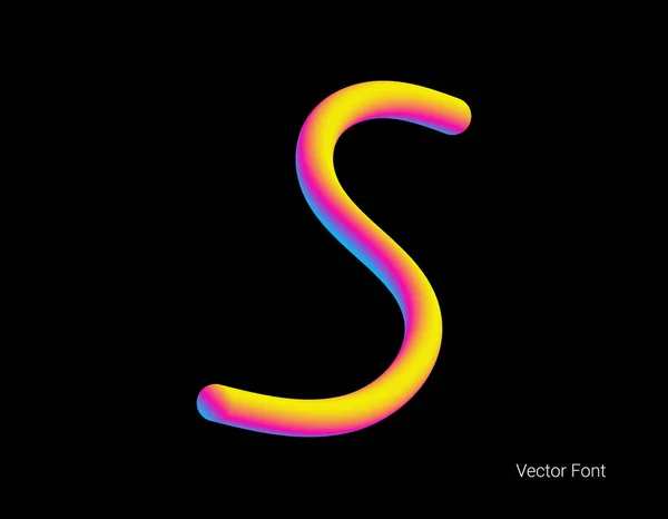 Vector letter. Abstracte letter Blend lijn. Logo symbool — Stockvector