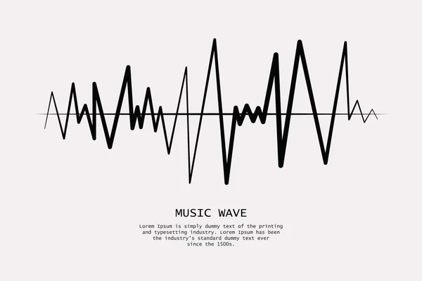 Musik Wave spelare logotyp. Svart equalizer-element — Stockfoto