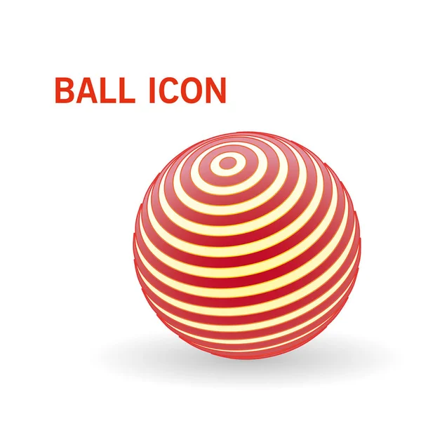 Logotipo de bola listrada — Vetor de Stock