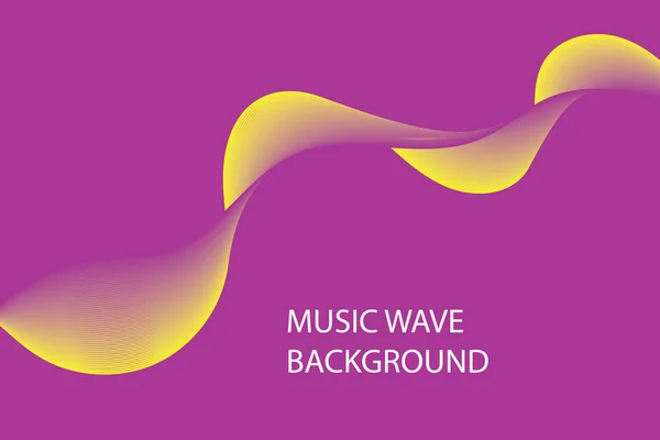 Ljud Vågs logo typ på bakgrunden. Abstrakt bakgrund — Stock vektor