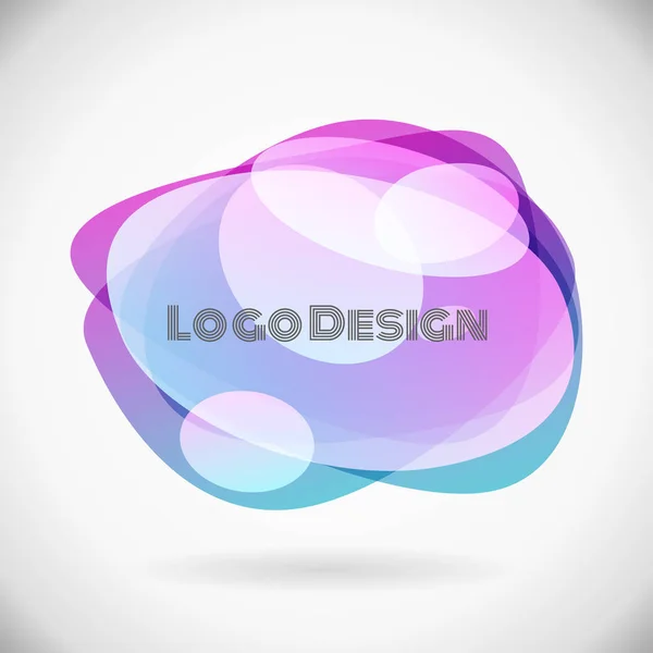 Diseño logotipo de burbuja vectorial. Fondo fluido futurista — Archivo Imágenes Vectoriales