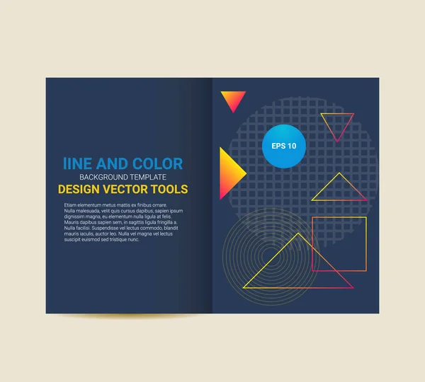 Copertina, brochure, flyer template disegno geometrico astratto — Vettoriale Stock