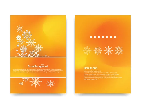 白雪花的冬季背景设计与复制空间 — 图库矢量图片
