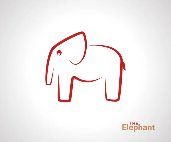 Logo dell'elefante. Logotipo animale lineare creativo. Logo contorno elefante — Vettoriale Stock