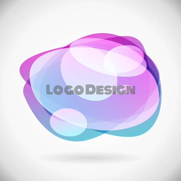Bublinová bublina designu logo. Futuristické pozadí — Stockový vektor
