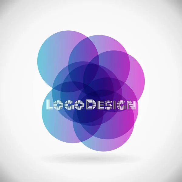 Елемент кольорового дизайну. Векторний фіолетовий логотип в eps10 — стоковий вектор