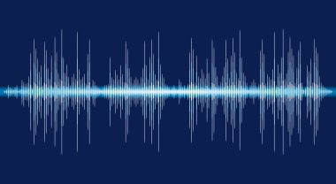 Ses afiş. Renk logo ekolayzer. İzole tasarım sembolü.