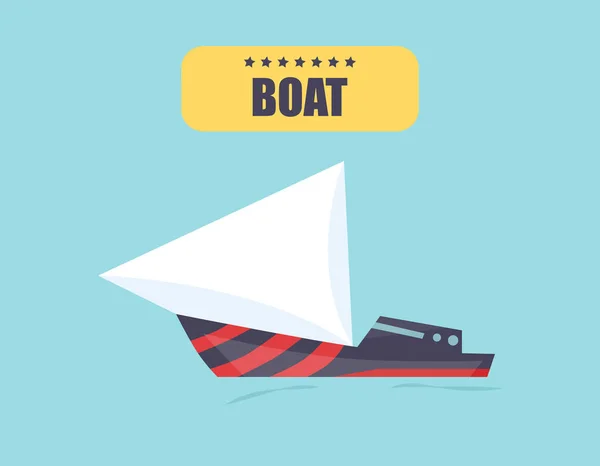 Schip op zee vervoer, scheepvaart boten illustratie — Stockfoto