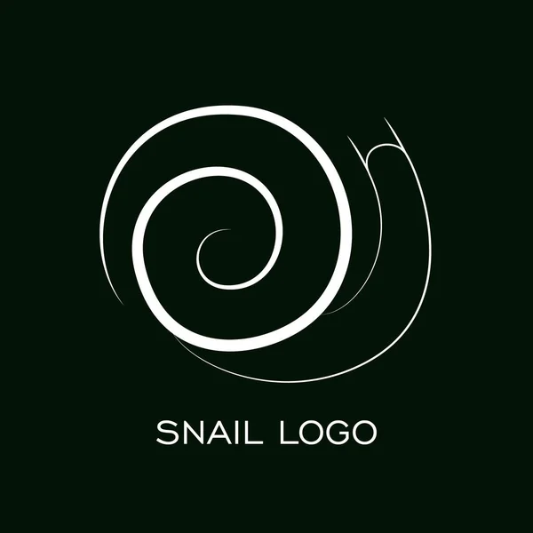 Snail logo template vector. Linear Animal Snail symbol — Stock Vector