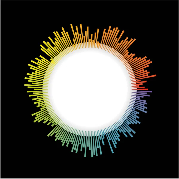 Logo del reproductor de música. Elemento ecualizador colorido — Foto de Stock