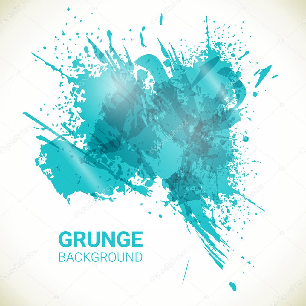 Abstract background illustration. Turquoise grunge design elements