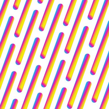 Gradyan neon, beyaz üzerine tekrarlanan çubuklar. Gradyan neon çizgileri