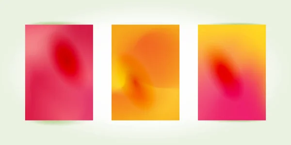 Kolekcja abstrakcyjnych rozmytych szablonów gradientowych banerów siatkowych — Zdjęcie stockowe