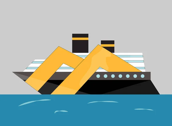 Vector cryise liner icon. Ship at sea transport, shipping boat — 图库矢量图片