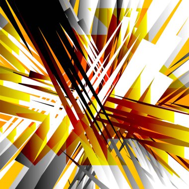 Siyah, beyaz, turuncu radyal çizgiler soyut arkaplan. Grange desenli tasarım arka planı. Geometrik vektör çizimi.