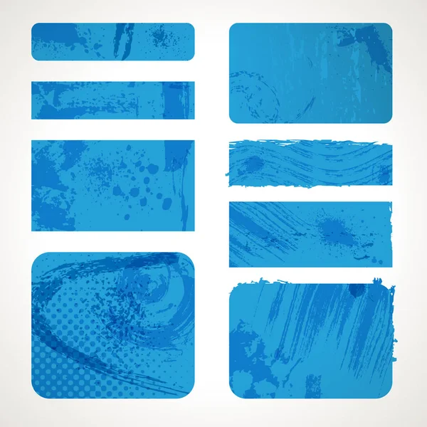 Conjunto Elementos Arte Pop Azul Patrón Pancartas Creativas Grunge Ilustración —  Fotos de Stock