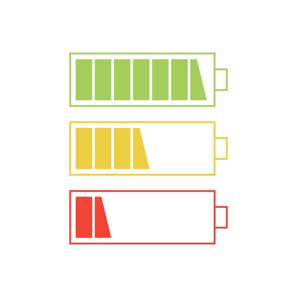 Zet Het Opladen Van Lithium Batterij Pictogram Geïsoleerd Symbool Een — Stockfoto