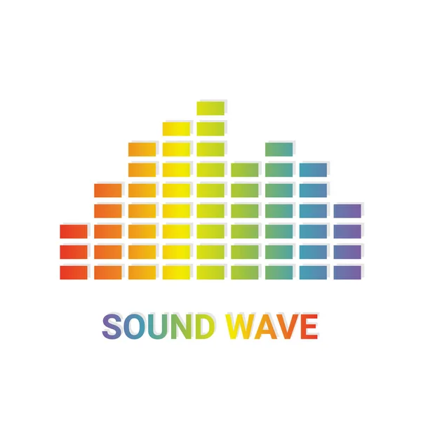 Pulso Reproductor Música Logo Onda Colorida Audio Elemento Ecualizador Moderno —  Fotos de Stock