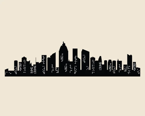 Städernas Siluett Svart Stad Skyline Bakgrund Cityscape Jpeg Illustration — Stockfoto