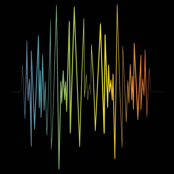 Una Pancarta Sonora Pulso Reproductor Música Logo Onda Colorida Audio — Foto de Stock