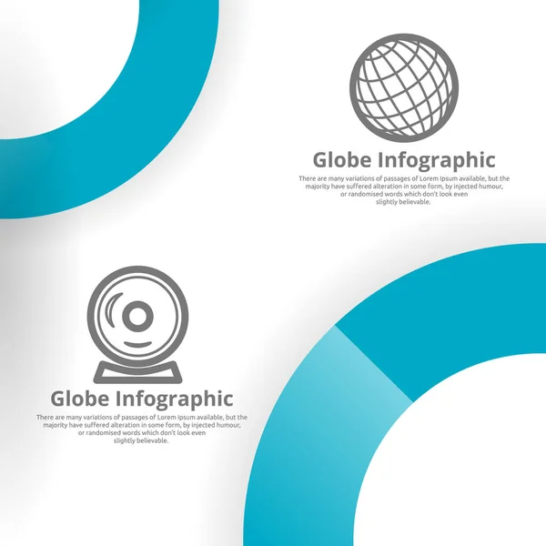 Globe Infographic Background. Vector Design Elements. Abstract Business Illustration. Modern network pattern banner — Stock Vector