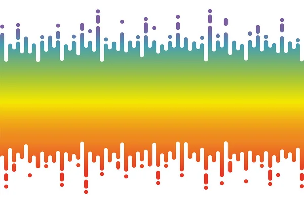 Reproductor de música 3D Rainbow Pulse en blanco. Logo de onda colorida de audio. Símbolo de diseño fluido. Elemento de ecualizador Jpeg — Foto de Stock