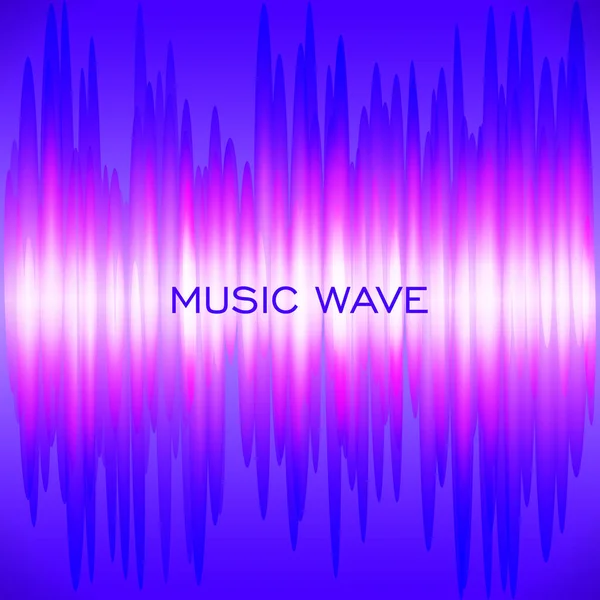 Absztrakt színes hullám zenei háttér. Vektor neon hullámforma kiegyenlítő. Hangsávos hangfrekvenciatervezés — Stock Vector
