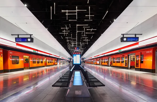 Helsinki Finlande Décembre 2017 Métro Helsinki Station Keilaniemi — Photo