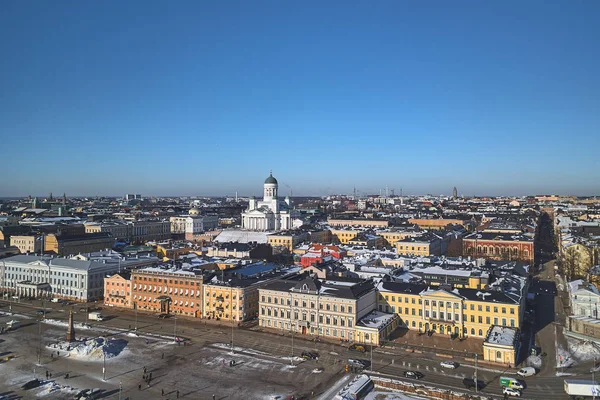 Légi felvétel, a történelmi központ, Helsinki — Stock Fotó