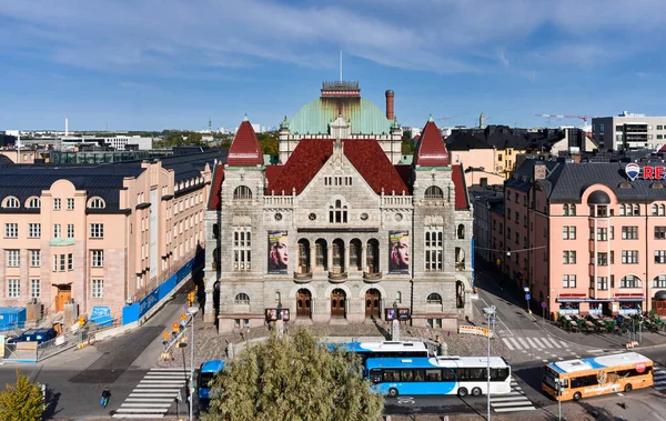 Helsingfors Finland September 2020 Flygfoto Över Finlands Nationalteater — Stockfoto