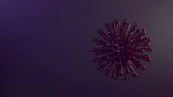 Covid19 Szerkezetű Koronavírus Világjárvány Orvosi Illusztrációja Renderelés Szerkezet Piros Fekete — Stock Fotó