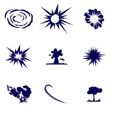 Enerji Patlaması logosu düz vektör tasarımı, duman çizelgesi, animasyon tasarımı, çizim, çizgi film, animasyon, sanat, logo tasarımı, taktik tasarım, vb.