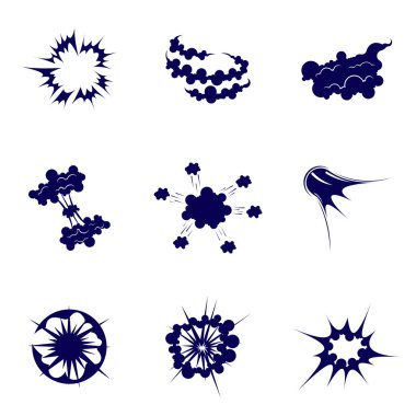 Enerji Patlaması logosu düz vektör tasarımı, duman çizelgesi, animasyon tasarımı, çizim, çizgi film, animasyon, sanat, logo tasarımı, taktik tasarım, vb.