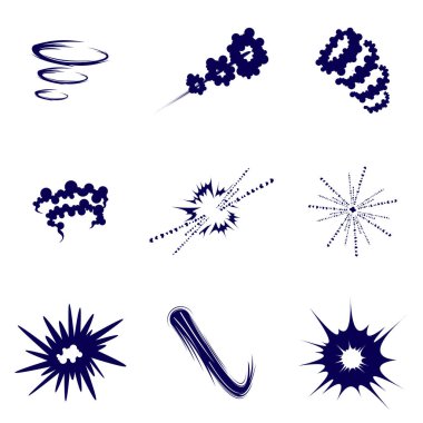 Enerji Patlaması logosu düz vektör tasarımı, duman çizelgesi, animasyon tasarımı, çizim, çizgi film, animasyon, sanat, logo tasarımı, taktik tasarım, vb.