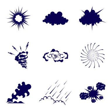 Enerji Patlaması logosu düz vektör tasarımı, duman çizelgesi, animasyon tasarımı, çizim, çizgi film, animasyon, sanat, logo tasarımı, taktik tasarım, vb.