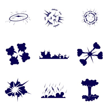 Enerji Patlaması logosu düz vektör tasarımı, duman çizelgesi, animasyon tasarımı, çizim, çizgi film, animasyon, sanat, logo tasarımı, taktik tasarım, vb.