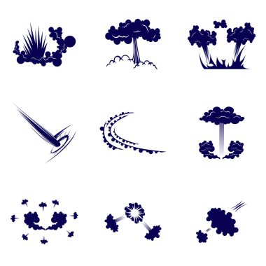 Enerji Patlaması logosu düz vektör tasarımı, duman çizelgesi, animasyon tasarımı, çizim, çizgi film, animasyon, sanat, logo tasarımı, taktik tasarım, vb.