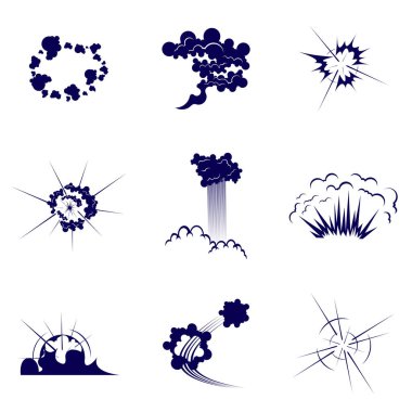 Enerji Patlaması logosu düz vektör tasarımı, duman çizelgesi, animasyon tasarımı, çizim, çizgi film, animasyon, sanat, logo tasarımı, taktik tasarım, vb.