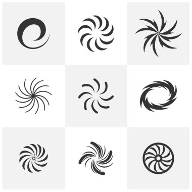 Vortex logo dizayn şablonu. Kara delik galaksi çizimi