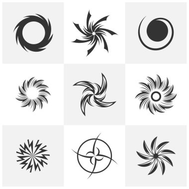 Vortex logo dizayn şablonu. Kara delik galaksi çizimi