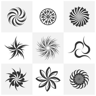 Vortex logo dizayn şablonu. Kara delik galaksi çizimi