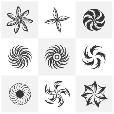 Vortex logo dizayn şablonu. Kara delik galaksi çizimi