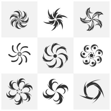 Vortex logo dizayn şablonu. Kara delik galaksi çizimi