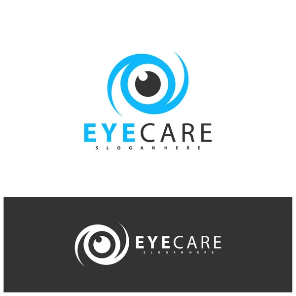 Göz Logosu tasarım vektör şablonu. Renkli medya simgesi. Vision Logotype fikri