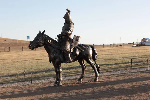 Статуя Вершника Монголії Комплекс Статуй Чингісхана — стокове фото
